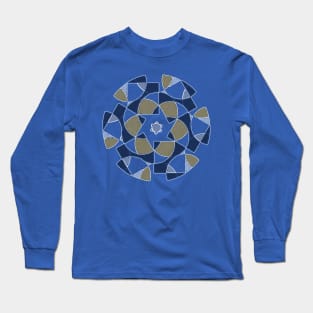 Geometric Pattern With Crayon Long Sleeve T-Shirt
